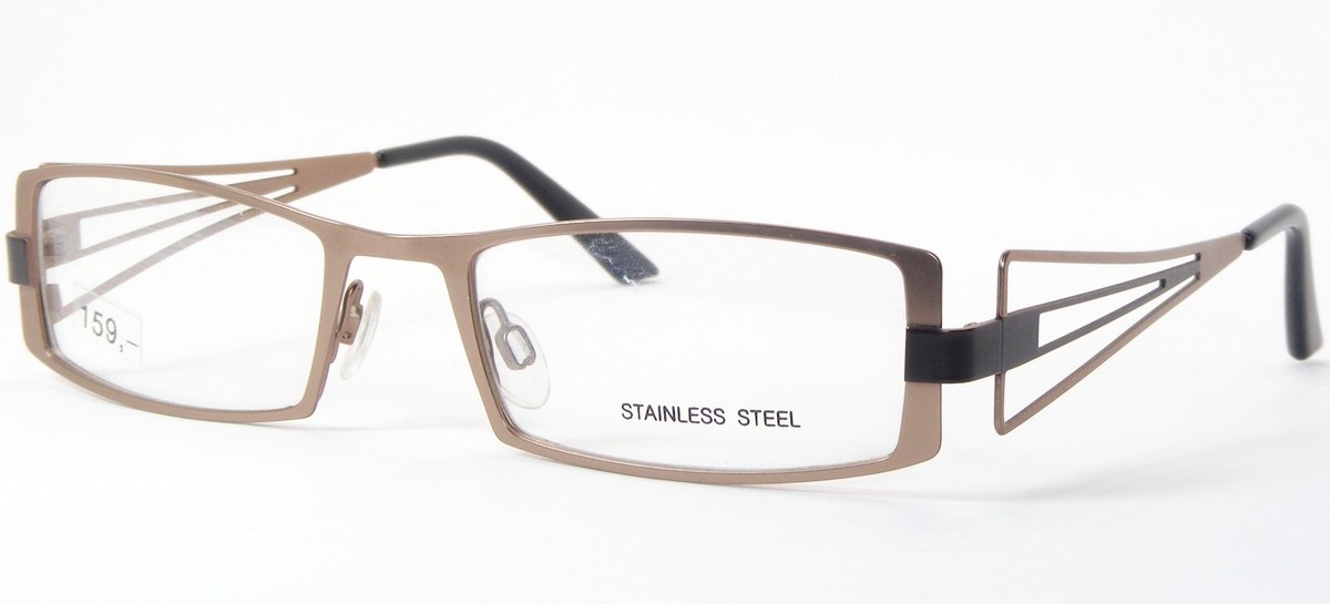 Vintage OU Pale Light Brown UNIQUE RARE EYEGLASSES 50-18