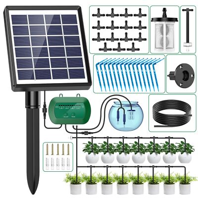 Smart Solar Watering System - 15m Auto Drip Irrigation for Gardens & Trips