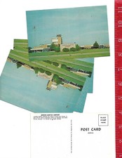 Vintage Lot 5 Post Cards NEVER USED Akron-Canton Airport Ohio 