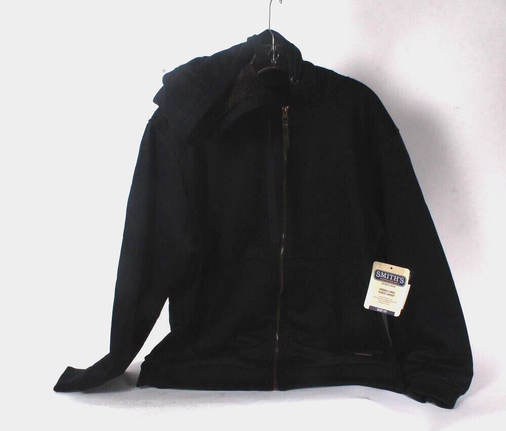 Smith's Work Wear Easy Fit Men's Large Navy Sherpa Lined Fleece Jacket
