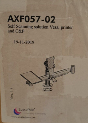 Ergonimic Solution SpacePole Self Scanning Solution AXF057-02 Vesa, Printer, C&P