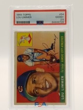 1955 Topps Lou Limmer # 54 - PSA 2.5 - Kansas City Athletics