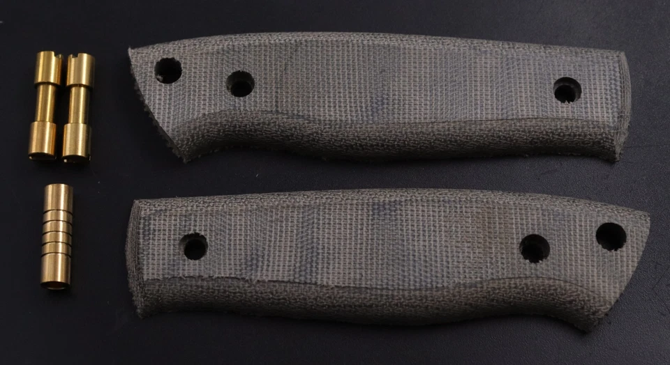 Bausatz Griffschalen-Paar BRISA Trapper-Klinge green Micarta Messergriff Lanyard