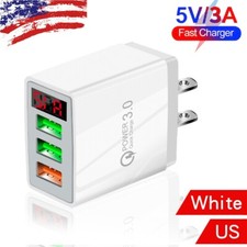 3 Port Fast Quick Charge QC 3.0 USB Hub Wall Charger Power Adapter US Plug
