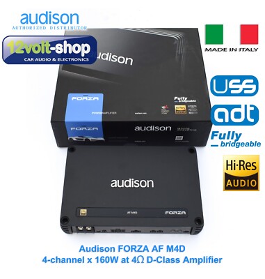Audison AF M4D Forza  4-channel 4x160W RMS amplifier; Made in Italy
