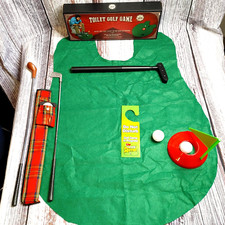 Toilet Bathroom Golf Mat Set Game Potty Putter Novelty JUNIOR GOLF SET W/Bag.