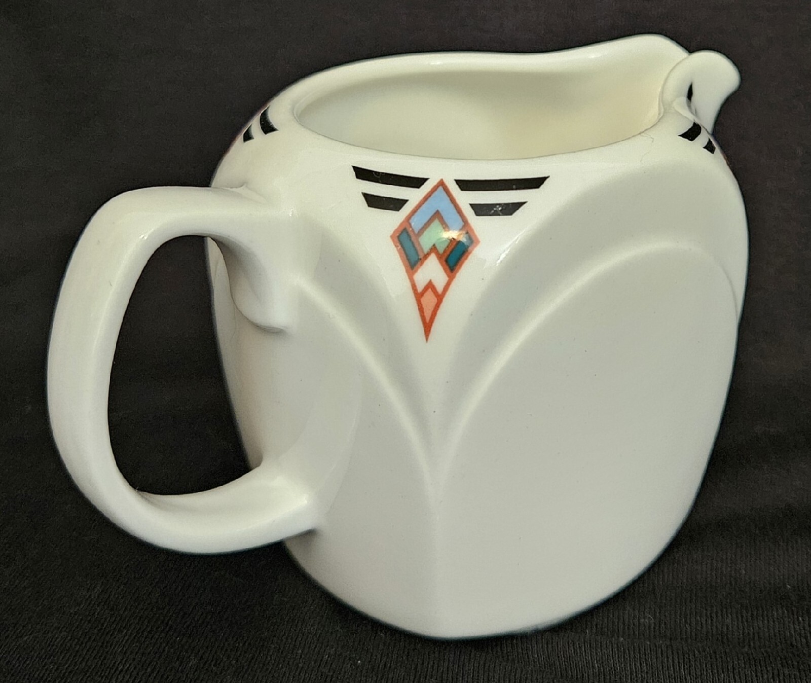 Art Deco Creamer Set of 2 Albalite Steelite International Made in England