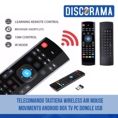 Telecomando Air Mouse Con Tastiera QWERTY Completa E Giroscopio A 6 Assi Per Android Box, PC, Smart TV – Wireless 2.4GHz - 3