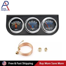 2 52mm Chrome Car 3 In 1 Triple Gauge Set Kit Amp Meter Water Temp Oil Pressure 2 52mm Chrome Car 3 In 1 Triple Gauge Set Kit Amp Meter Water Temp Oil Pressure