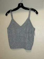 Women's Ribbed Camisole Gray - Auden Size Small