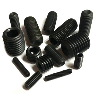 A2 Stainless M3 M4 M5 Socket Cup Point Grub Set Screws Allen Hex Screw Black