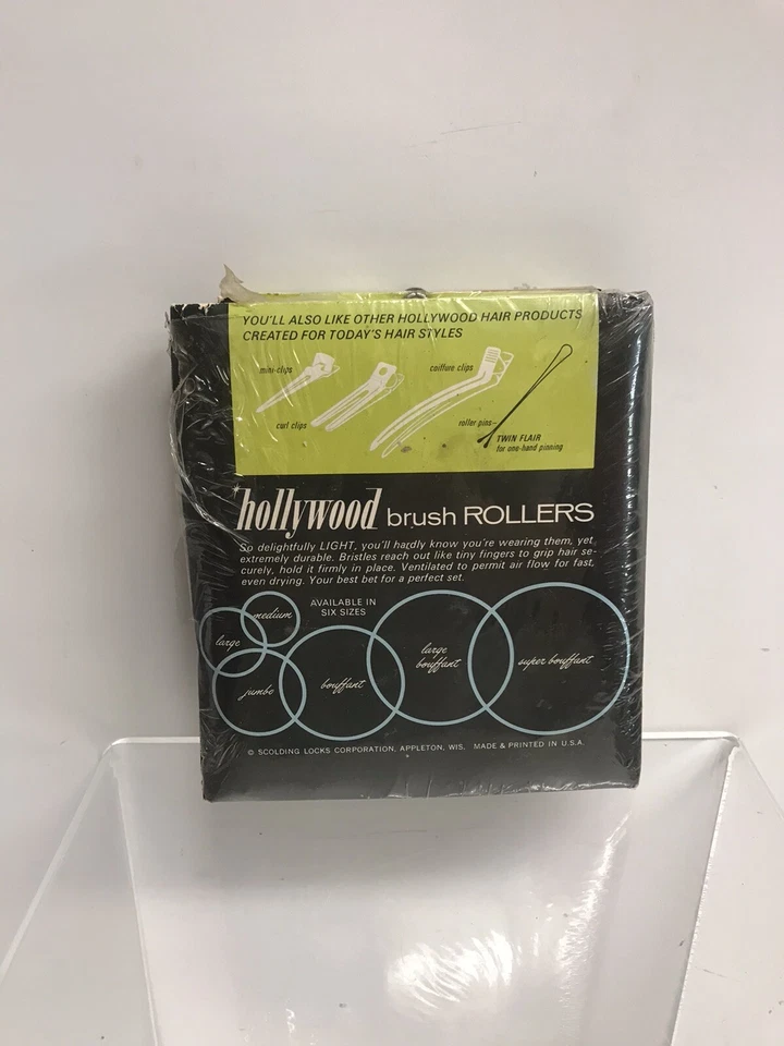 VINTAGE HOLLYWOOD RAPID DRY ALUMINUM HAIR BRUSH ROLLERS Size Large 12 Total - Imagem 2 de 4