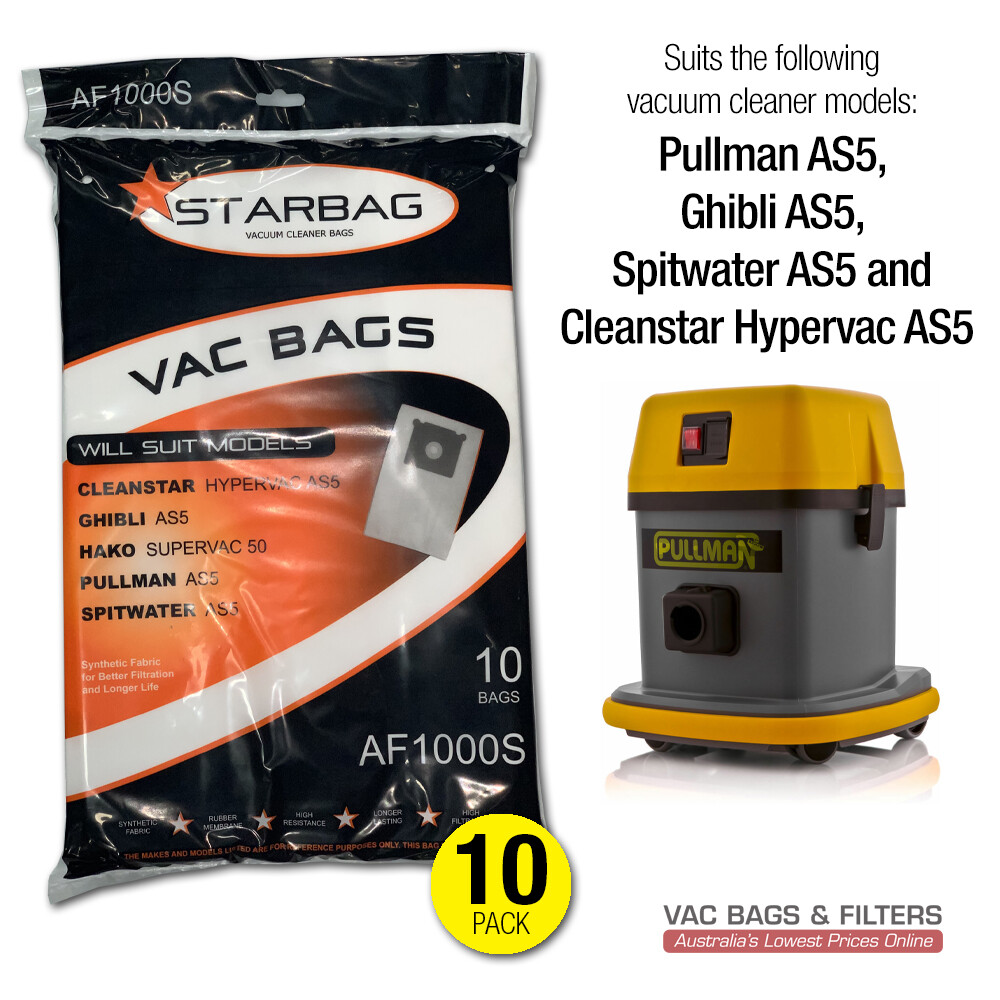 Pullman AS5, Ghibli AS5 and Hypervac AS5 Synthetic Vacuum Cleaner Bags