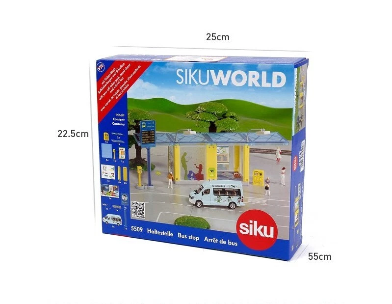SIKU WORLD Bus Stop Diecast Juego Juguete SK5509 Foto 2 de 4