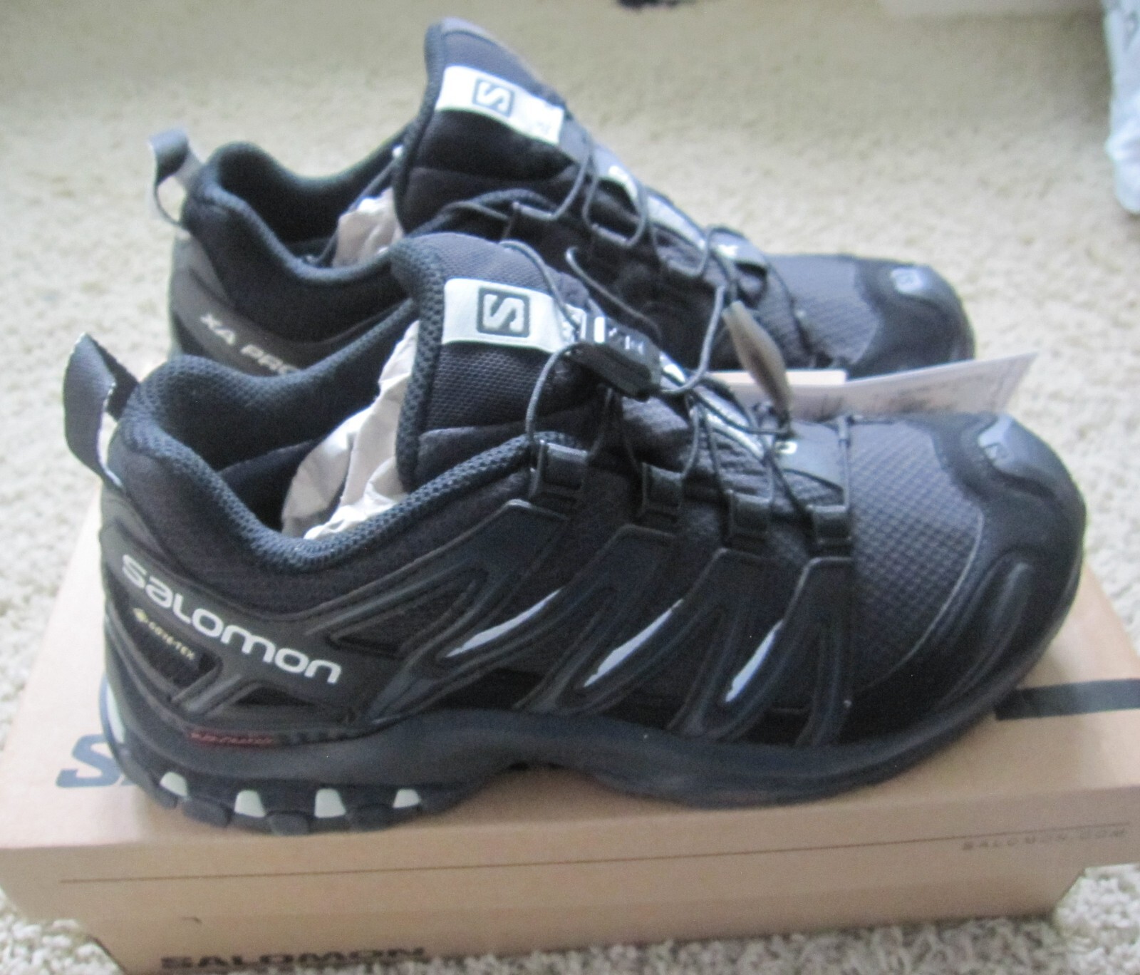 Scarpa da corsa donna taglia 6 SALOMON XA PRO 3D V7 GTX nera trail escursionismo nuova con scatola