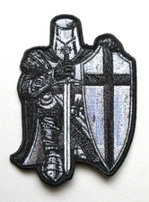🔥CRUSADER ARMOR OF GOD MEDIEVAL KNIGHT WITH SWORD & SHIELD EMBROIDERED PATCH