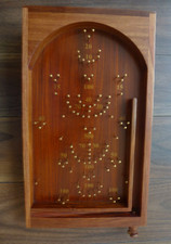 Past Times Wooden Tabletop Bagatelle with 7 Steel Balls and Box