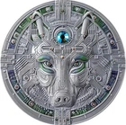 2025 2 Oz .999 Silver The Wolf Techno Totem Antique Coin 0.00001 Bitcoin UCS!!