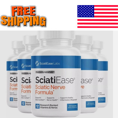 5 Pack SciatiEase Labs Sciati Ease Sciatic Nerve Formula 120 Cap NEW ! Exp 2027!