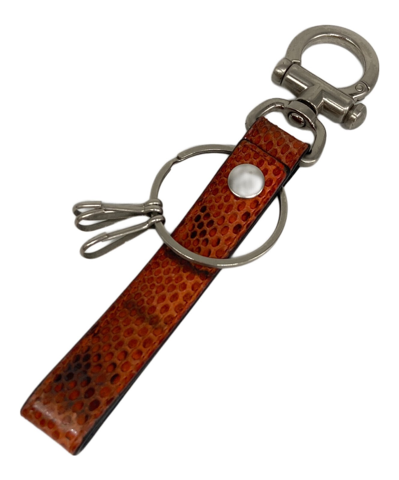 Authentic HENDER SCHEME Python Key Ring  Brown Me… - image 1