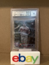 2018 Topps Clearly Authentic Rhys Hoskins RC Auto Black /75 BGS 9.5 10 Phillies