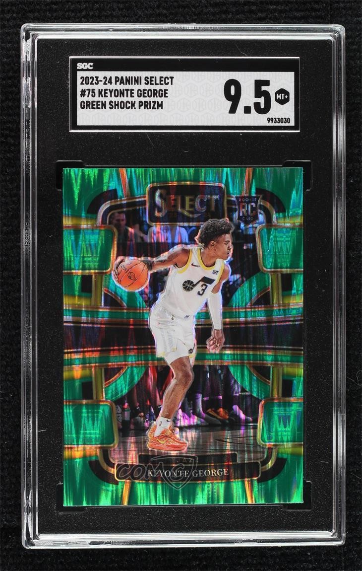 2023 Panini Select Concourse Green Shock Prizm Keyonte George SGC 9.5 Mint+ 14dq
