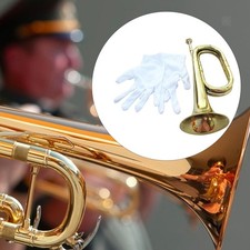 Trumpet Bugle Includes Gloves Brass Instrument for School Band Exercise Show