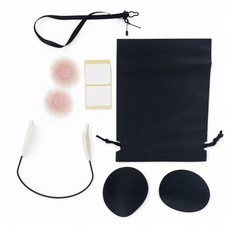Klebe-B&uuml;stenhalter mit Nippelpads R&uuml;ckenfrei Klebe-B&uuml;stenhalter Tr&auml;gerlos