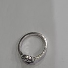 Silver Tone Stainless Steel Round Floral Clover Band Ring Size 5 No Stone — photo 2