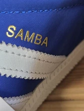 Adidas Samba OG Men's Size 7.5 Athletic Shoes Blue White Casual Sneakers JI3203