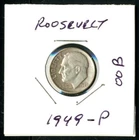 Roosevelt Dime  1949-P - VG - .0723 OZ. Silver Coin - LOT #00B