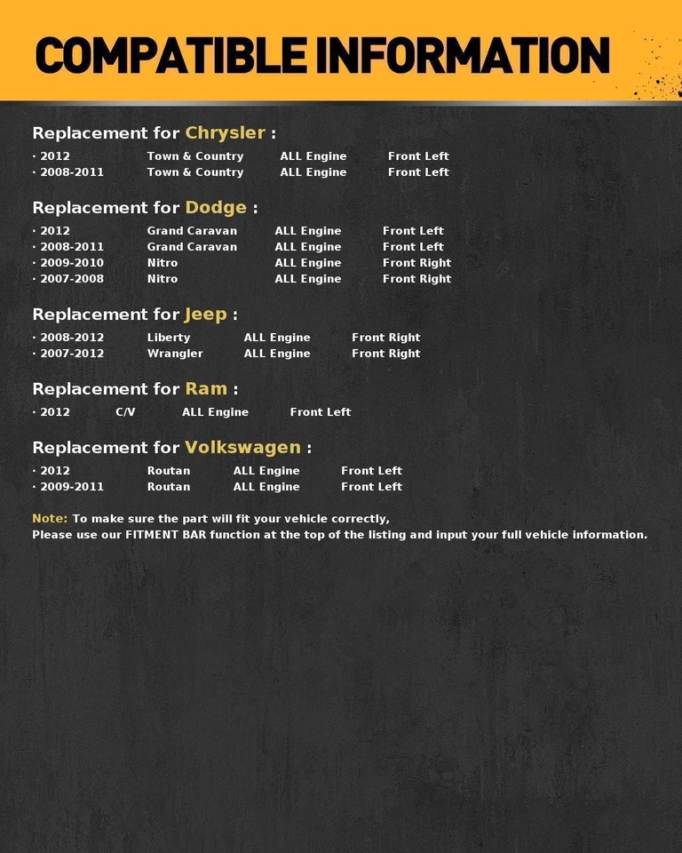 Pinza de freno delantera derecha 1 pieza para Jeep Liberty 2008-2012 Dodge Nitro 2007-2010 Foto 2 de 4
