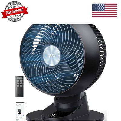 Smart Fan for Bedroom, Powerful 85 ft Airflow, 12 Inches, Desk Fans in 20dB Q...