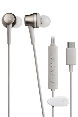 Audio-Technica ATH-CKD7NC USB-C Noise Canceling Beige GoldBlack Earbud USB-C