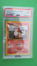 1999 Pokemon TCG Base Set German 1st Ed #28 Fukano Growlithe PSA 9 Card