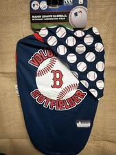 BOSTON RED SOX NEW Pets First MLB Premium Tee Shirt w/ Bandana  pets Volunteer