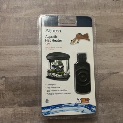 Aqueon Submersible Aquatic Flat Heater Up to 2.5 Gallons Black 5 Watts