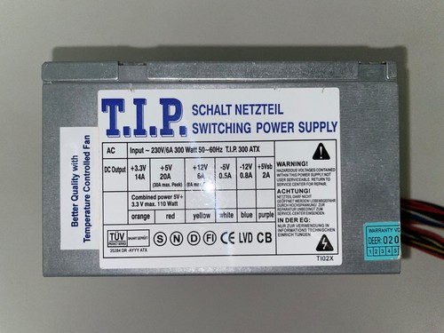PC-Netzteil | T.I.P. | 300 ATX | 300W | ATX | Silber