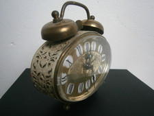 Vintage BLESSING filigree Oval  Alarm Clock 1960’s made in West Germany