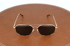 WMP Emmett Gold Aviator Polarized Sunglasses 59-17-155
