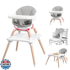 Komcot Baby High Chair, 7 in 1 Convertible High Chairs for Babies and Toddler