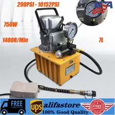 Electric Driven Hydraulic Pump Pedal Single Acting Solenoid Valve 110V 10000psi