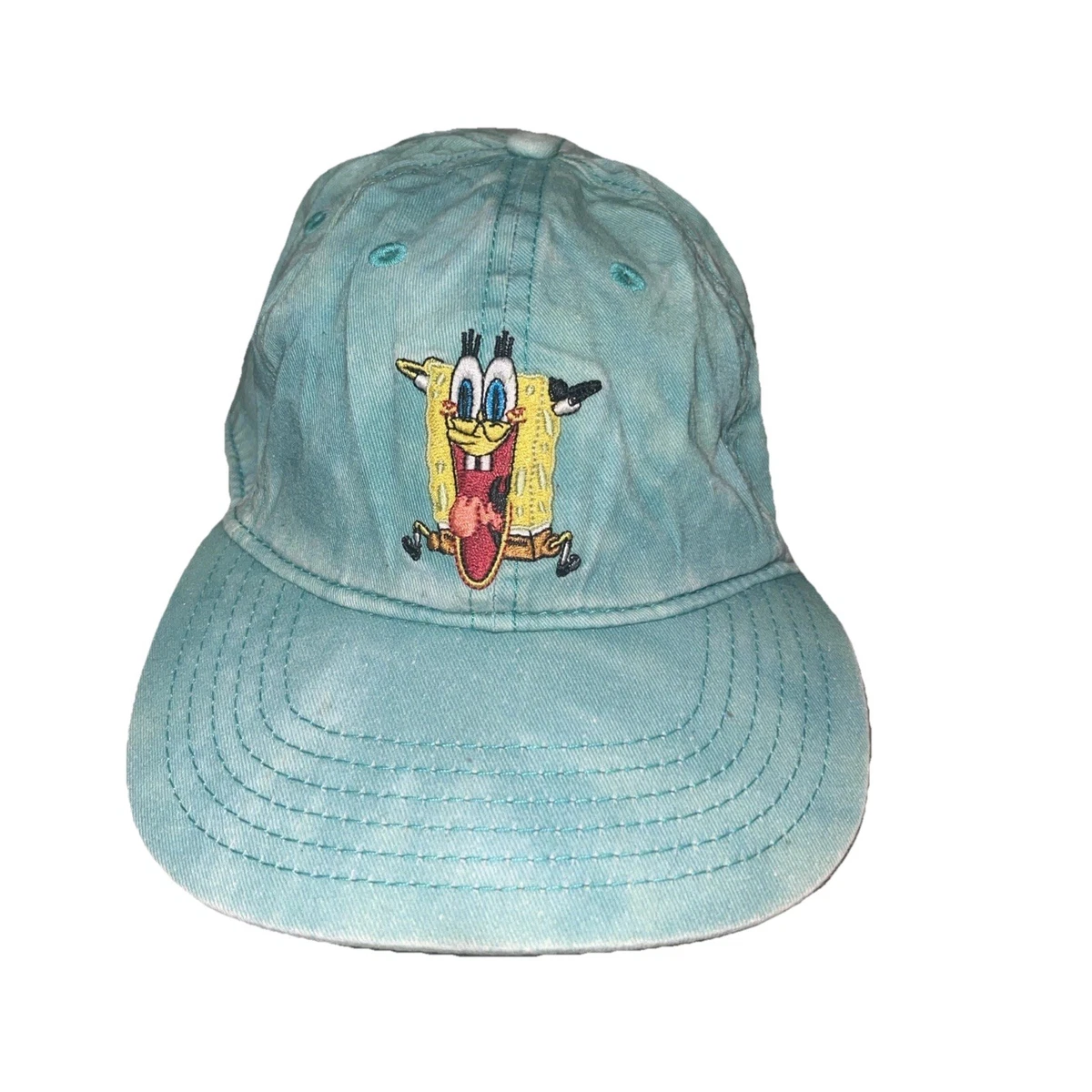 Spongebob Aloha Bikini Bottom Adjustable 5 Panel Hat Cap Nickelodeon Blue Nickelodeon SpongeBob Character Blue Dad Hat main image 3