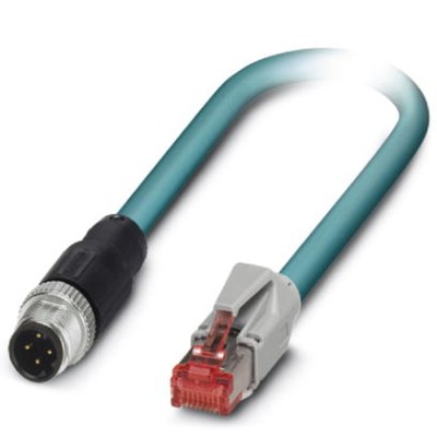 Phoenix Contact 1403497 M12 / RJ45 Netzwerkkabel, Patchkabel CAT 5e SF/UTP 0....