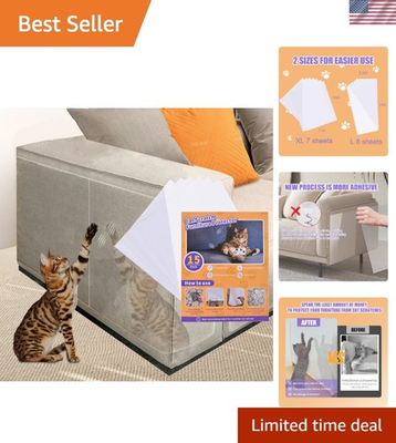 #ad No Pins Needed Cat Scratch Furniture Protectors 15 Pack Self Adhesive Sheets $6.99