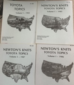 Newton's Knits Machine Knitting Toyota Topics 1983 85-87 Specialties Lot Of 4