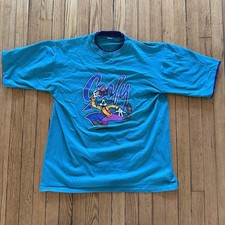 VTG 90s Goofy T-Shirt Mens Disney Store SS Single Stitch Roll Sleeve - L Read 
