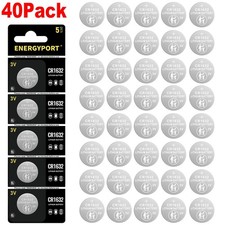 40 Pcs CR1632 3V LITHIUM Battery ECR1632 DL 1632 Long Life Coin Cell Battery
