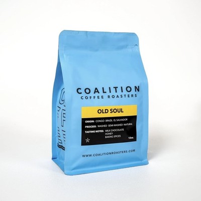 Coalition Coffee Roasters Old Soul Espresso Beans, 12 oz, Medium Dark Roast