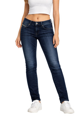 DIESEL Damen Jeans GRUPEE-RS W24 L32 Skinny Super Slim Low Waist Blau